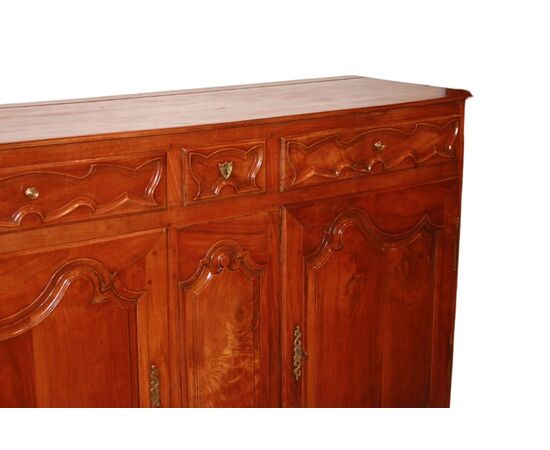 Credenza Provenzale 2 Ante con Cassetti Francese del 1800 in Noce