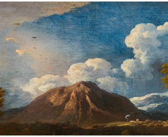 Carlo Antonio Tavella (Milano, 1668 – Genova, 1738), Paesaggio arcadico con pastori e gregge