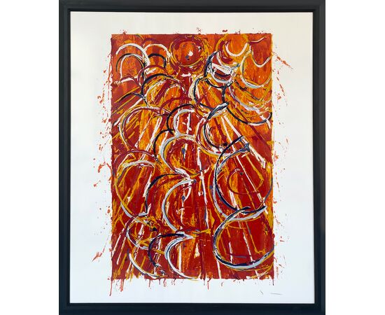 "Nella vetrata rossa" 1996 - Mario Schifano (Homs 1934 - Roma 1998)