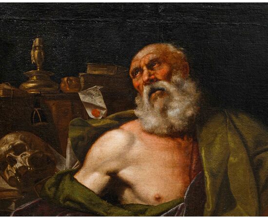 Scuola nordeuropea, seconda metà del XVII secolo, San Girolamo nello studio