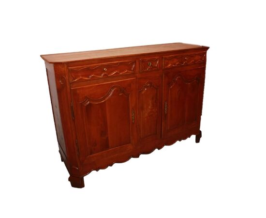 Credenza Provenzale 2 Ante con Cassetti Francese del 1800 in Noce