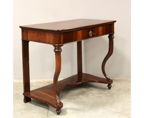 Antica console Carlo X in noce - Italia epoca '800