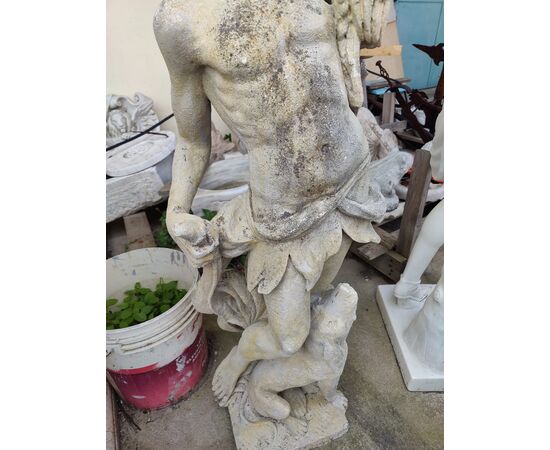 Magnifica scultura in pietra di Vicenza - Giovane cacciatore - H 110 cm