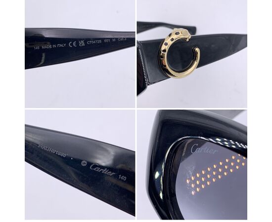 CARTIER Occhiali da Sole in Plastica Col. Nero
