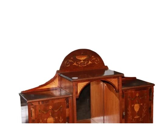 Piccola Consolle Cabinet Inglese del 1800 Stile Sheraton in Satinwood
