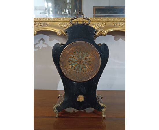 OROLOGIO INTARSIATO CON BRONZI PRIMI DEL XIX SECOLO