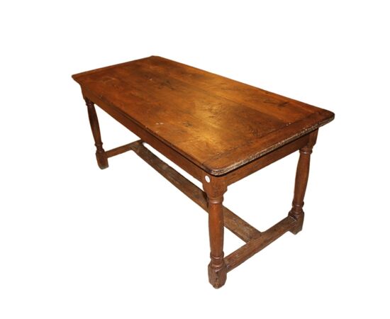 Grande Tavolo Rustico Francese del 1800 In legno Massello di Noce