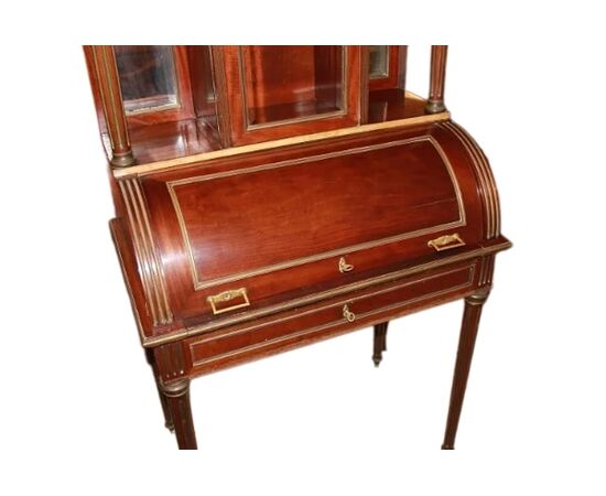 Cabinet Scrittoio Francese di metà 1800 Stile Luigi XVI in Mogano