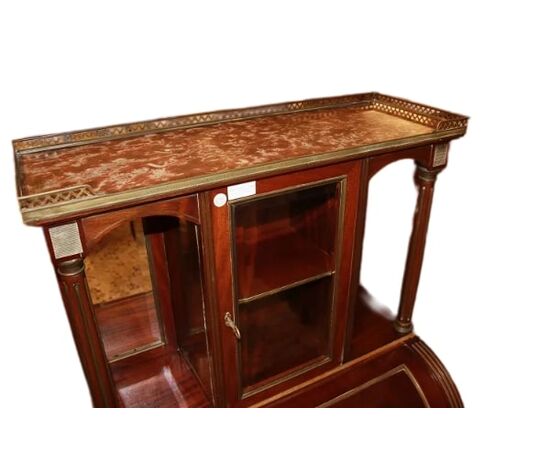 Cabinet Scrittoio Francese di metà 1800 Stile Luigi XVI in Mogano