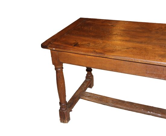 Grande Tavolo Rustico Francese del 1800 In legno Massello di Noce