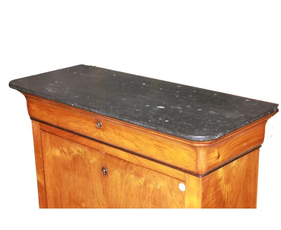 Secretaire del 1800 Stile Impero In Noce Con Marmo Nero Francia XIX secolo