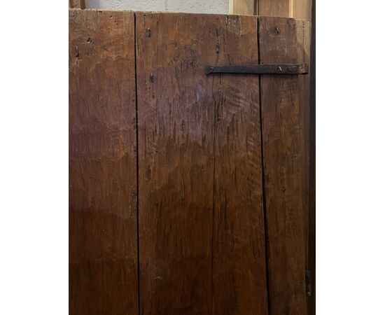 PTIR473 - Porta da interno rustica in noce, epoca '800, luce cm L 83 x H 183