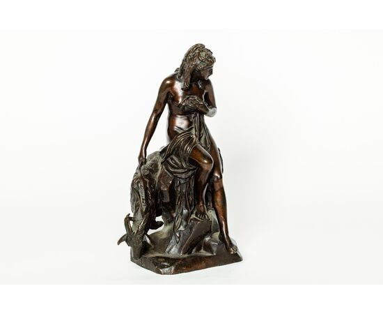 Dal modello di Pierre Juli (1731-1804)La ninfa Amaltea e la capra - Francia XIX secolo - Dal modello di Pierre Julien (1731-1804)- 