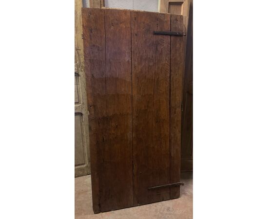 PTIR473 - Porta da interno rustica in noce, epoca '800, luce cm L 83 x H 183