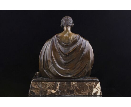 Scultura di Claire Colinet (Bruxelles 1885 - 1972), “Danzatrice orientale”
