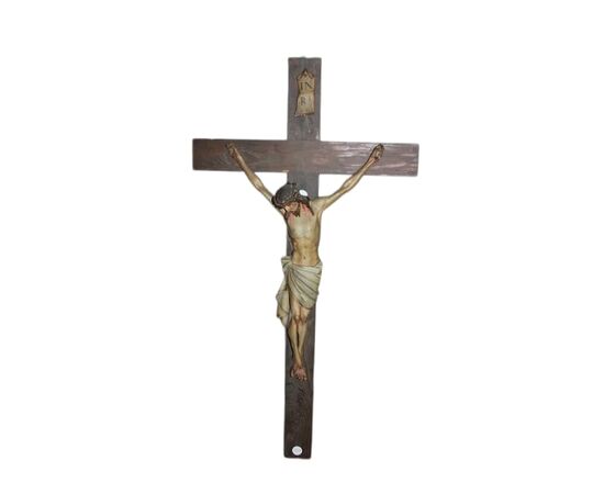 Grande Crocifisso Francese del 1800 in Legno