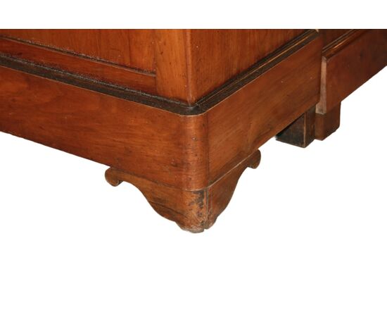 Secretaire del 1800 Stile Impero In Noce Con Marmo Nero Francia XIX secolo