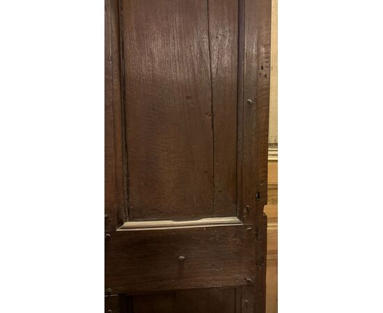 PTIR473 - Porta da interno rustica in noce, epoca '800, luce cm L 83 x H 183