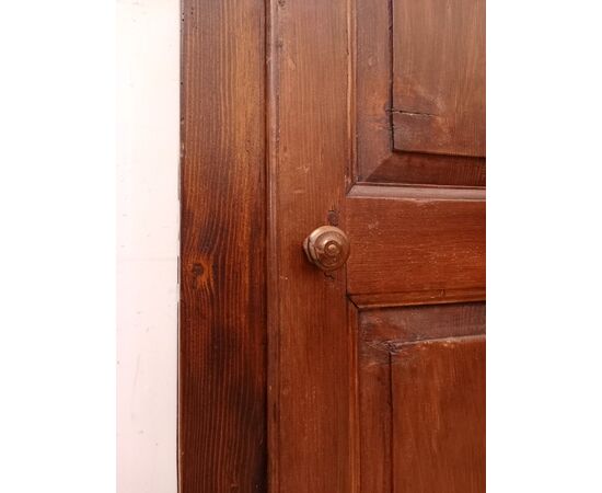 Armadio stipo ad un'anta in abete - credenza a colonna - fine '800