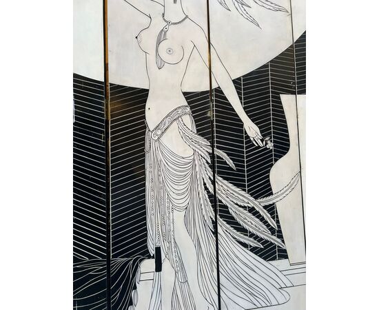 Paravento pieghevole art déco