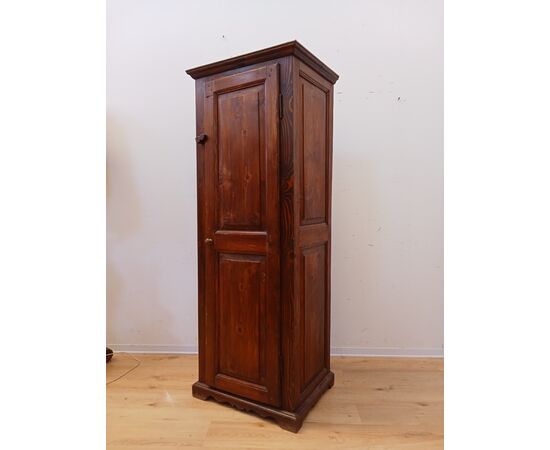 Armadio stipo ad un'anta in abete - credenza a colonna - fine '800