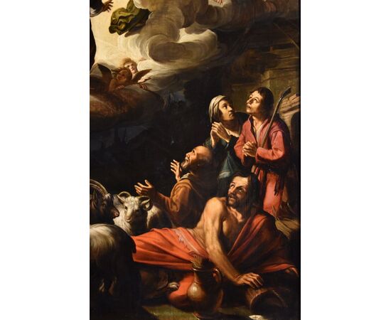 L’Annuncio ai Pastori, Jacques Waben (Alkmaar 1575–1641Hoorn) FIrmato e datato