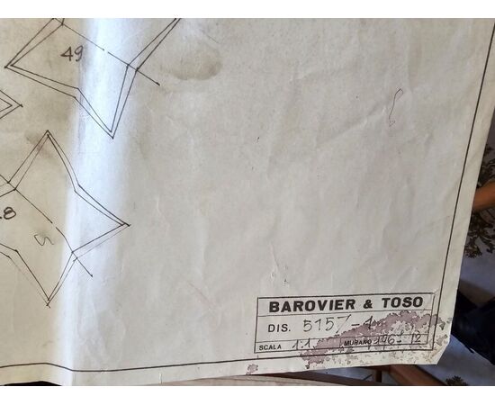 Lampadario di Barovier e Toso, anni 60’. 