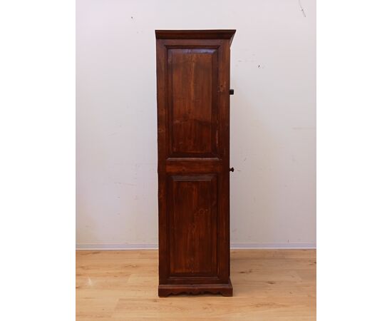 Armadio stipo ad un'anta in abete - credenza a colonna - fine '800