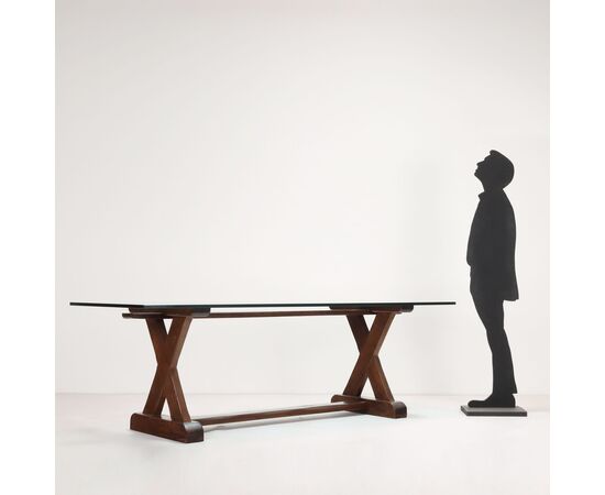 Tavolo con Piano in Vetro Italia XX Secolo