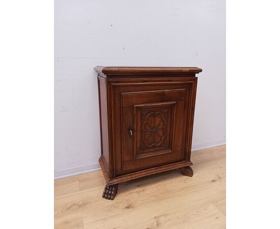 Mobiletto credenza in noce - un'anta - piccole dimensioni-fine '800 credenzina