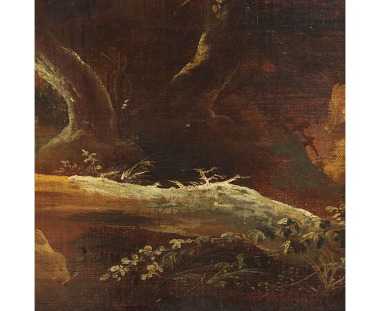 Dipinto Paesaggio con Figure