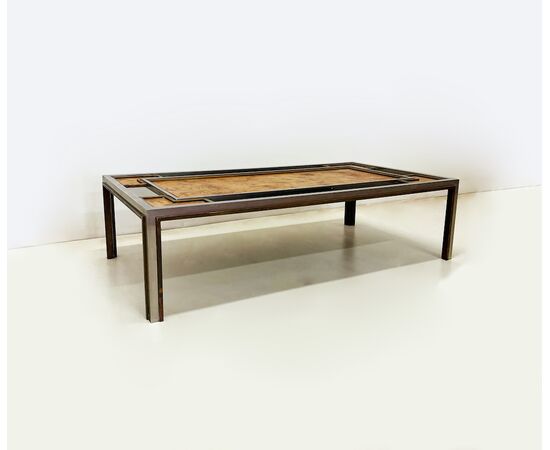 Tavolino ottone e acciaio - 1970