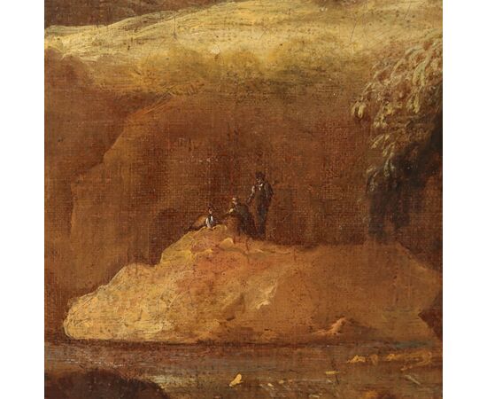 Dipinto Paesaggio con Figure