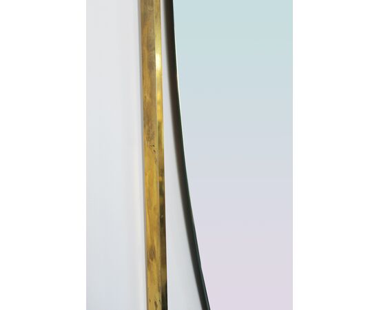 Specchiera con cornice in ottone - Vintage
