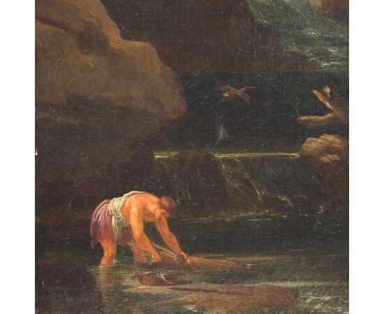 Dipinto Paesaggio con Figure