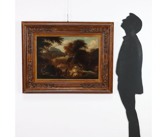 Dipinto Paesaggio con Figure