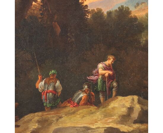 Dipinto Paesaggio con Figure