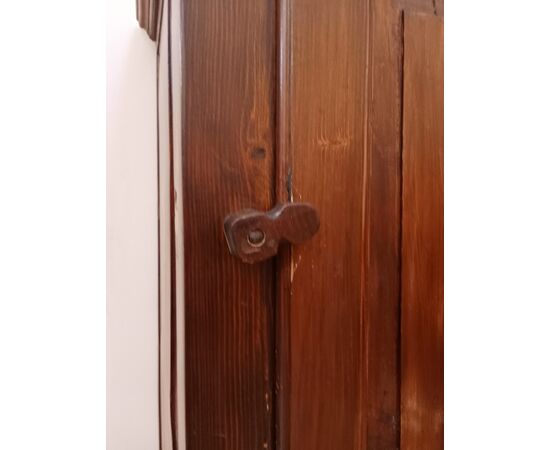 Armadio stipo ad un'anta in abete - credenza a colonna - fine '800