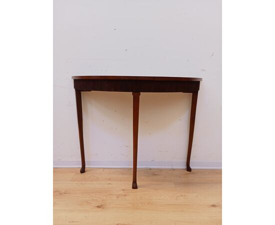 Console mezzaluna in noce - consolle - tavolino - primi '900