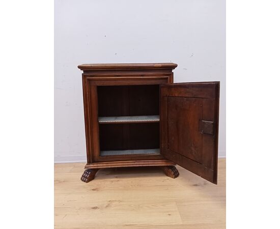 Mobiletto credenza in noce - un'anta - piccole dimensioni-fine '800 credenzina