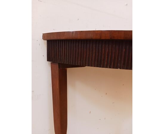 Console mezzaluna in noce - consolle - tavolino - primi '900