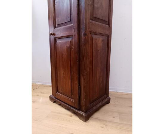 Armadio stipo ad un'anta in abete - credenza a colonna - fine '800