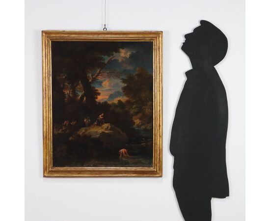 Dipinto Paesaggio con Figure