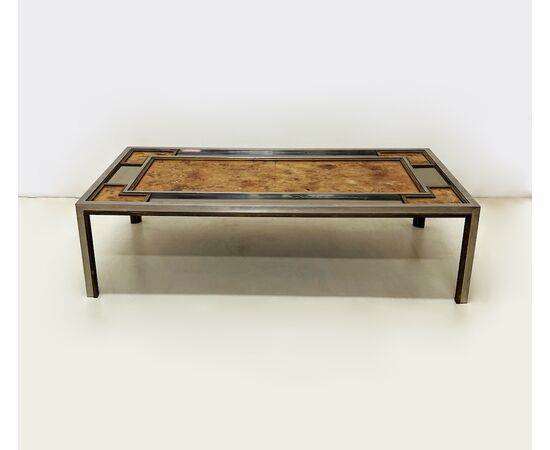 Tavolino ottone e acciaio - 1970
