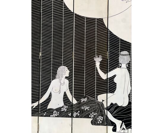 Paravento pieghevole art déco