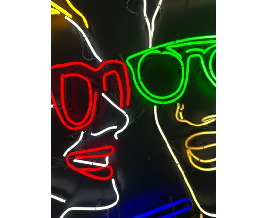 "Meet" / Intesa - opera luminosa a neon