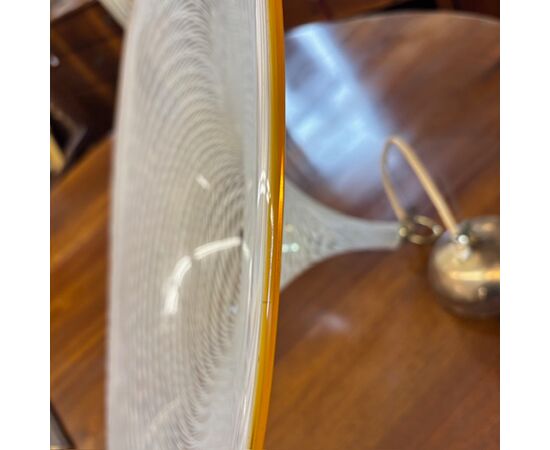 Lampadario Chandelier  Murano anni 70 Venini Cappello di Strega diametro 62 