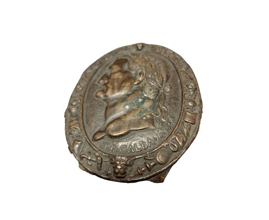 Placca in bronzo raffigurante l'imperatore Galba Venezia inizio XVII secolo