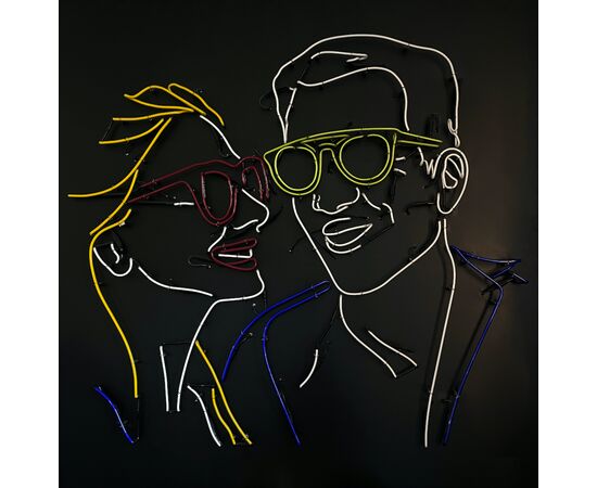"Meet" / Intesa - opera luminosa a neon