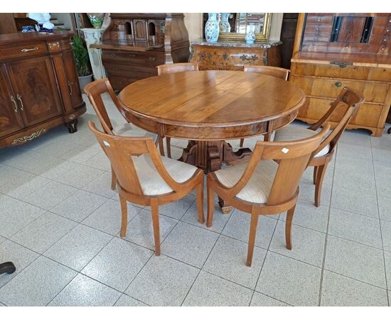 Tavolo rotondo Impero H 79 cm -D chiuso 130cm - D aperto 260 cm